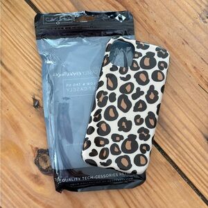 iPhone 11 Casely Leopard Print Phone Case - Black and Brown